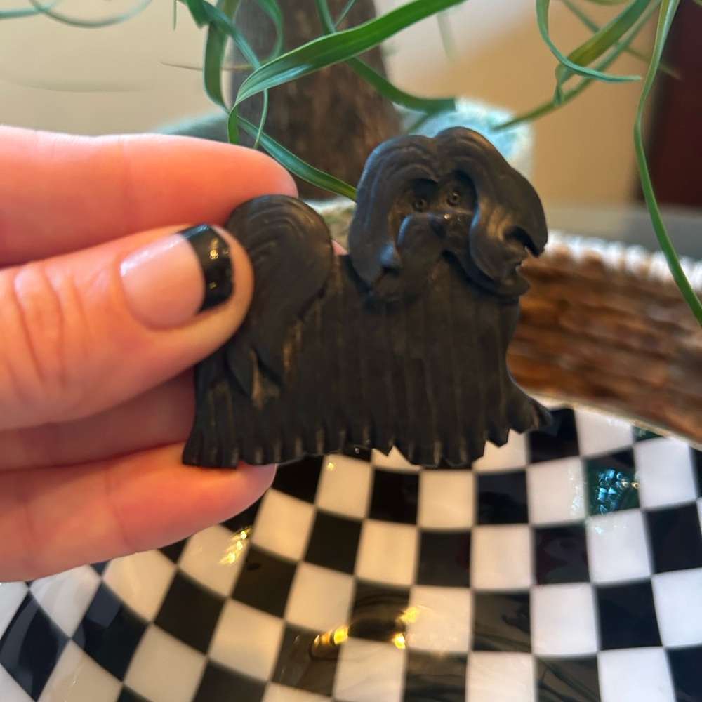 Vintage Shih Tzu Dog Brooch – Signed Jacqui 2002